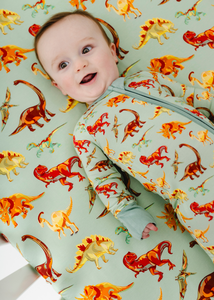 Dinosaurs Bamboo Crib Sheet