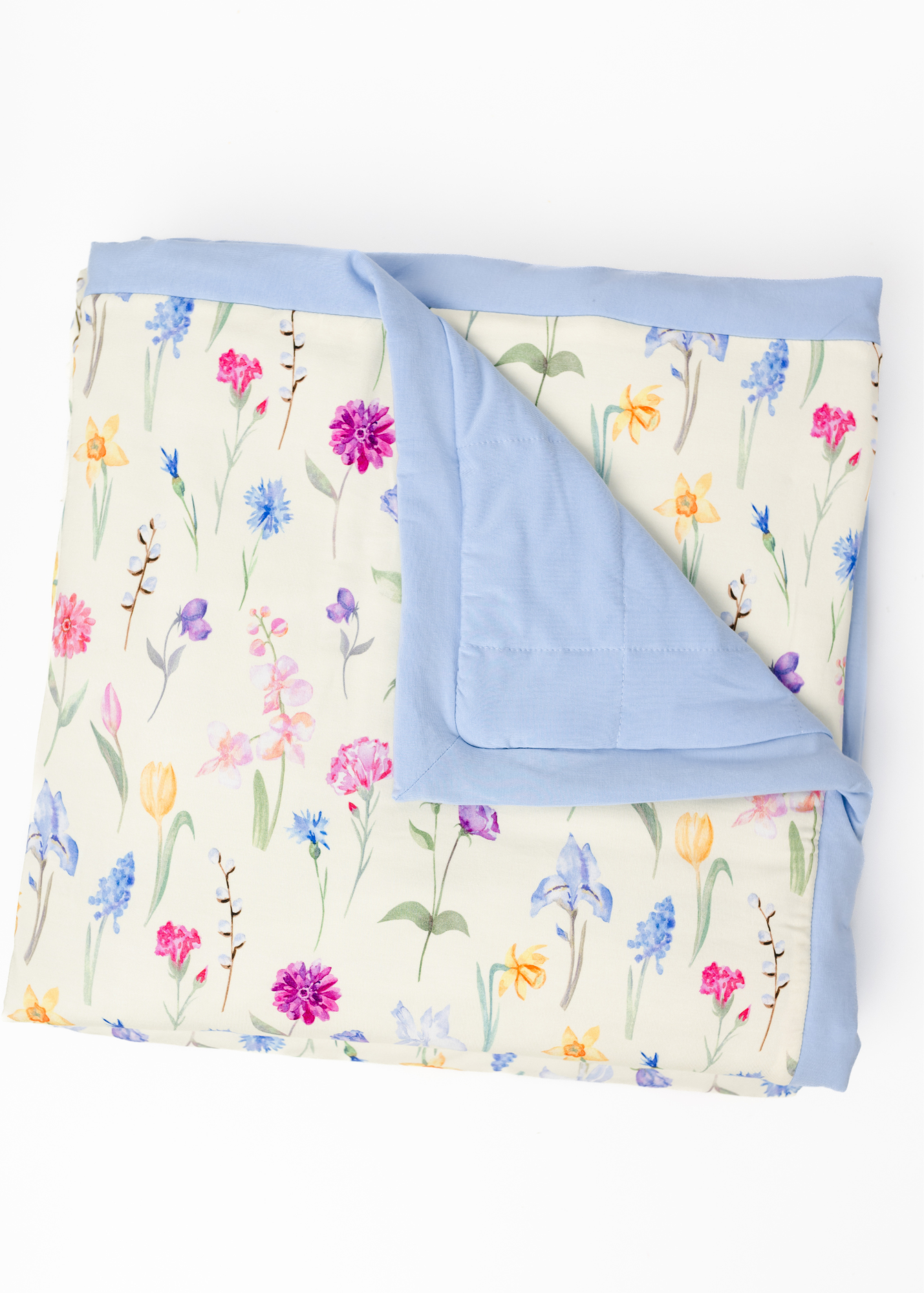 Beautiful Blooms Large Quilted Bamboo Blanket