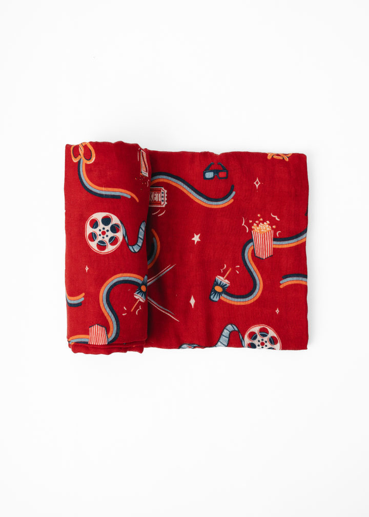 Movie Night Bamboo Swaddle Blanket