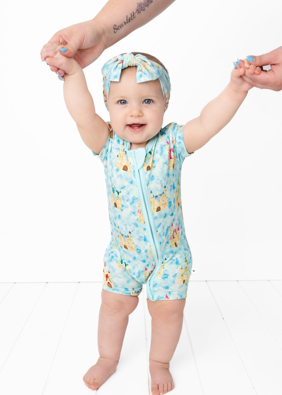 Castles Stained Glass Shortie Romper