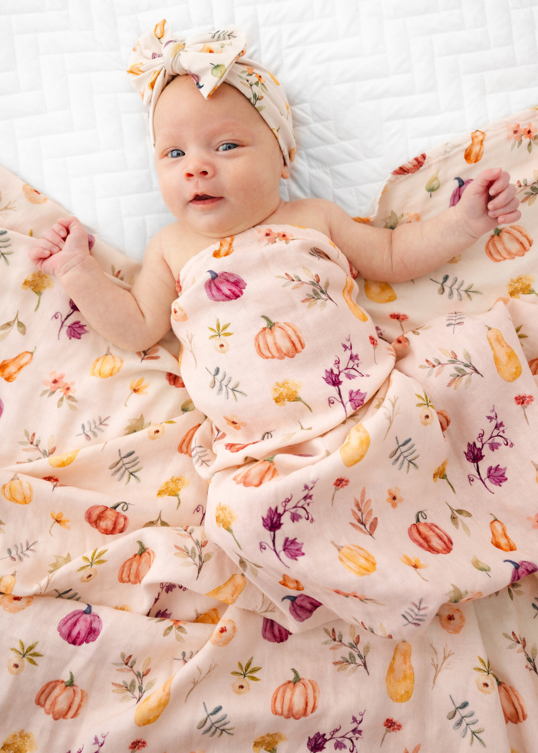 Pretty Pumpkins Swaddle Blanket