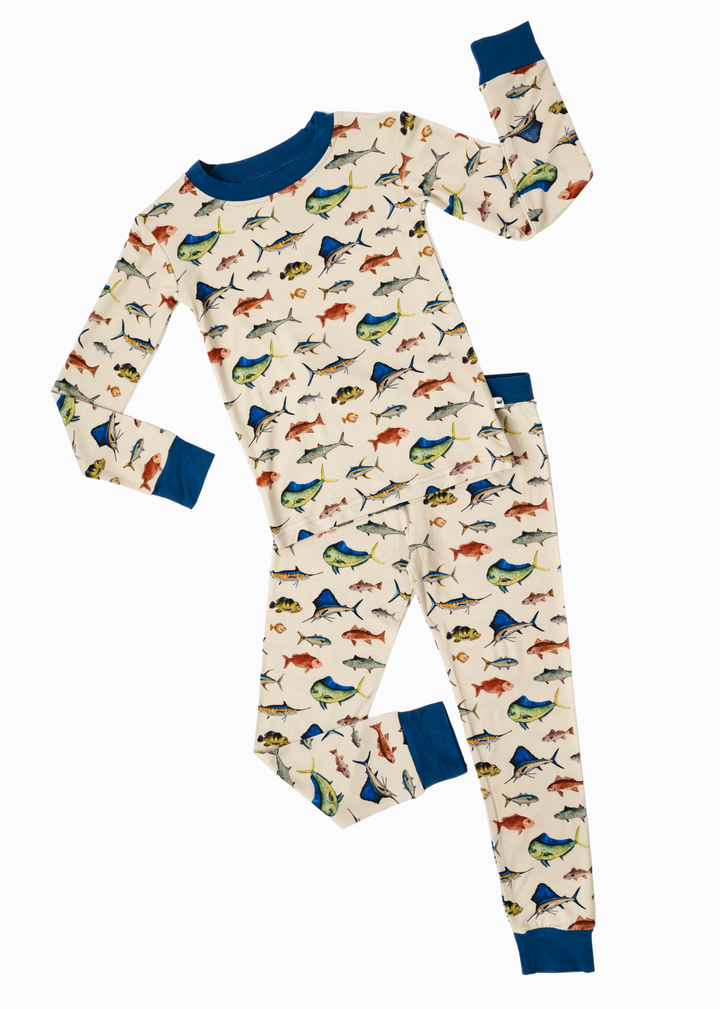 Deep Sea Fishing Bamboo Pajama Set