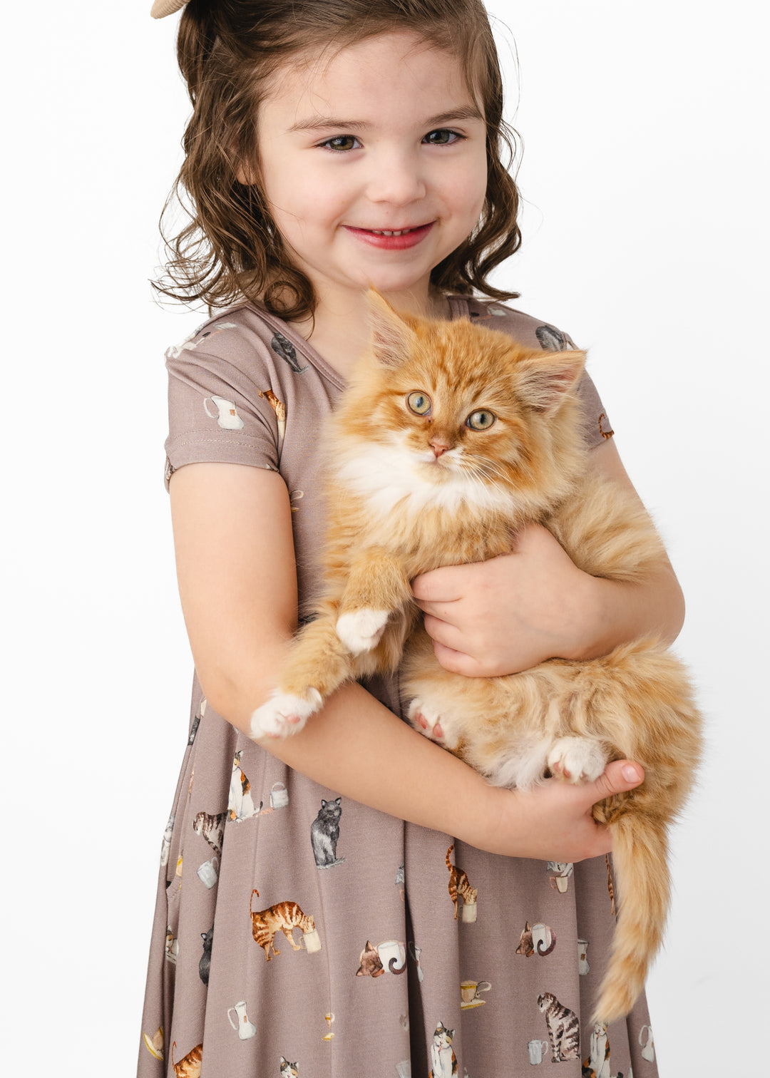 Cats and Coffee Bamboo Twirl Dress