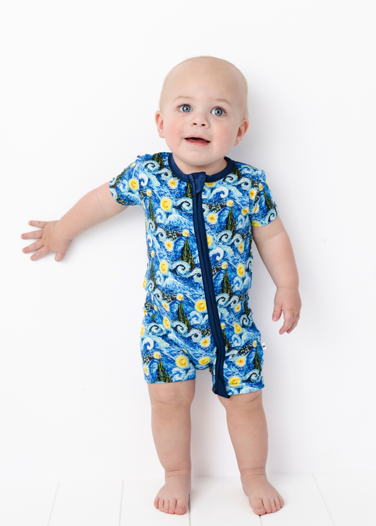 Starry Night Shortie Romper