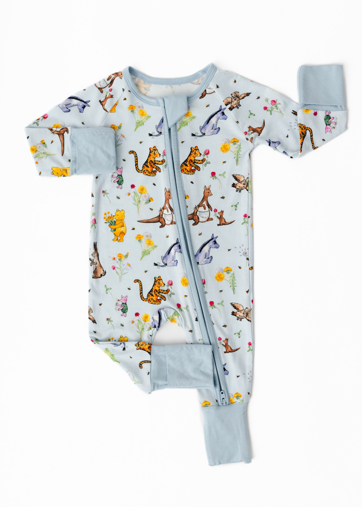 Winnie-the-Pooh in Bloom Bamboo Zippered Sleeper