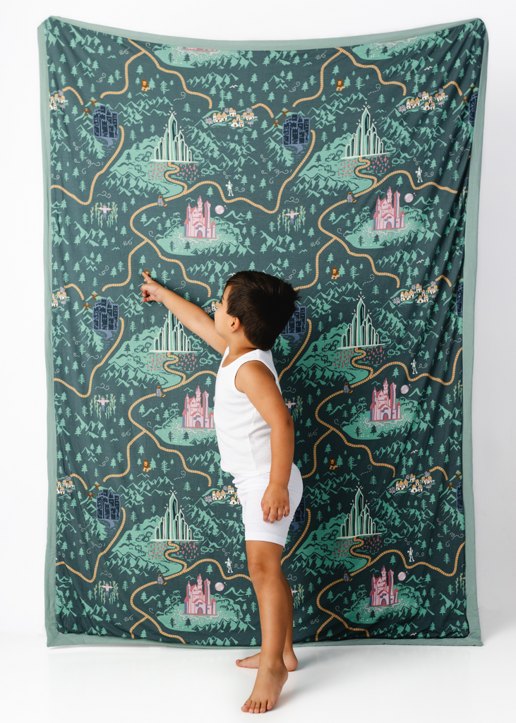 Emerald City Large Quilted Bamboo Blanket – Little Crowns & Capes