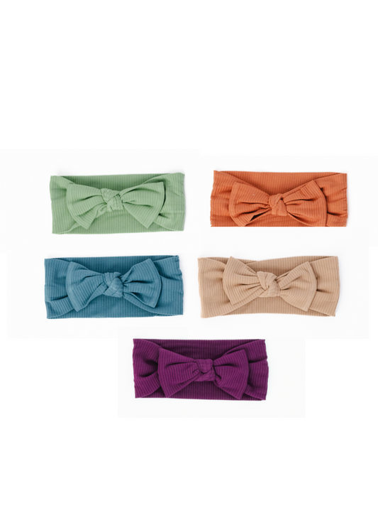 Ribbed Solid Color Bows