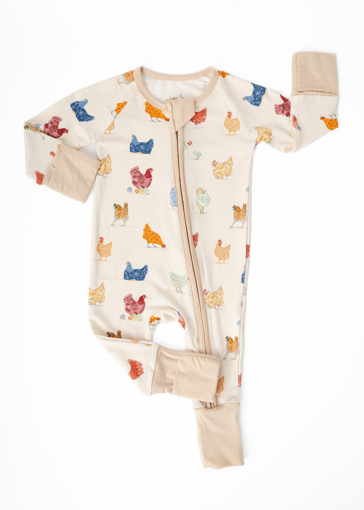 Chickens Zippered Bamboo Sleeper