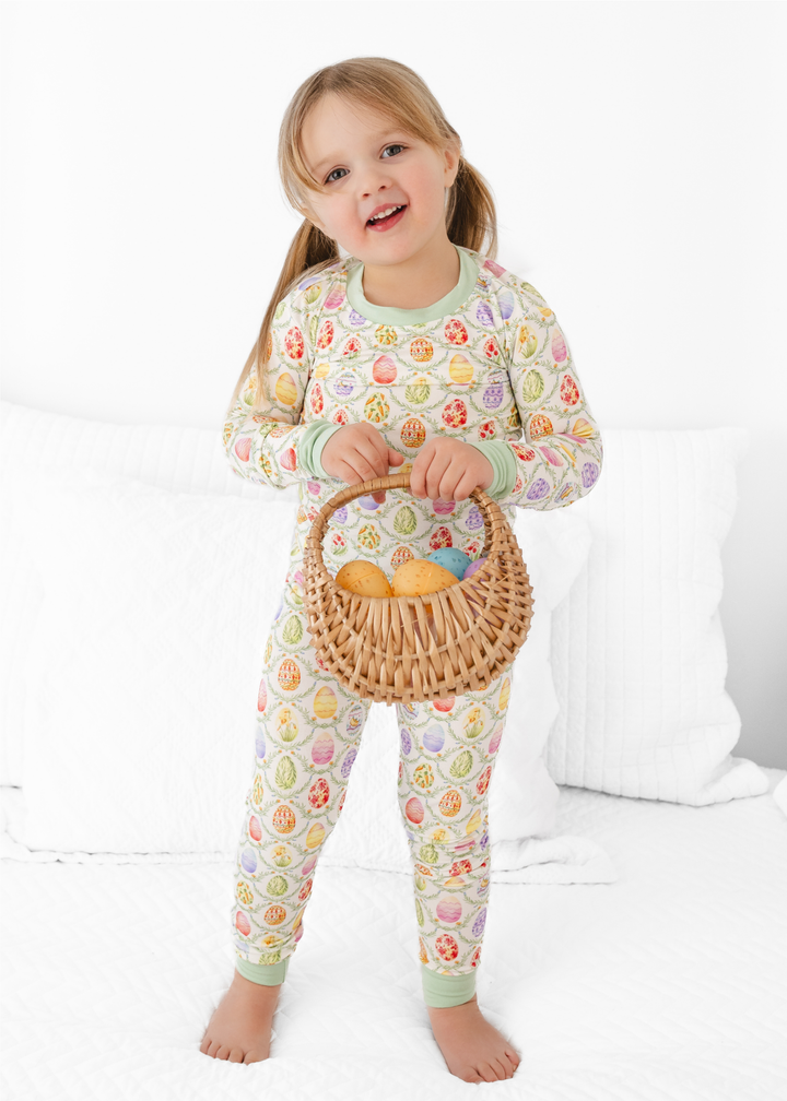 Easter Eggs Kids Bamboo Pajama Set