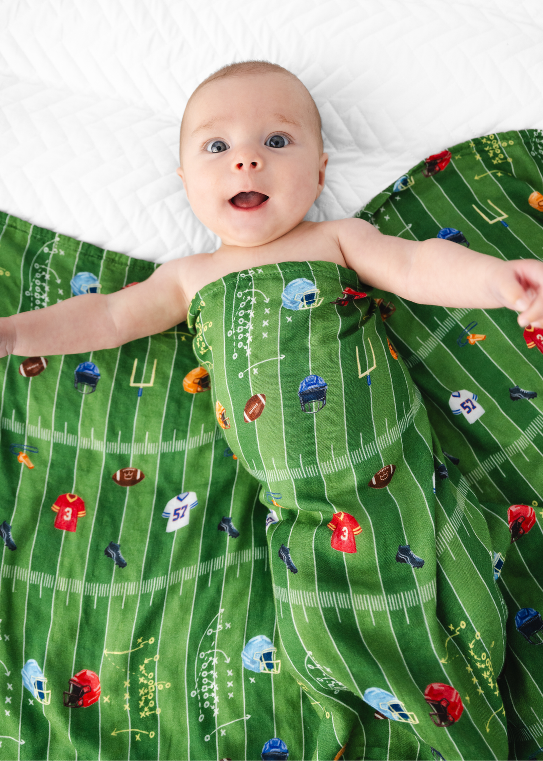 Football Field Baby Swaddle Blanket