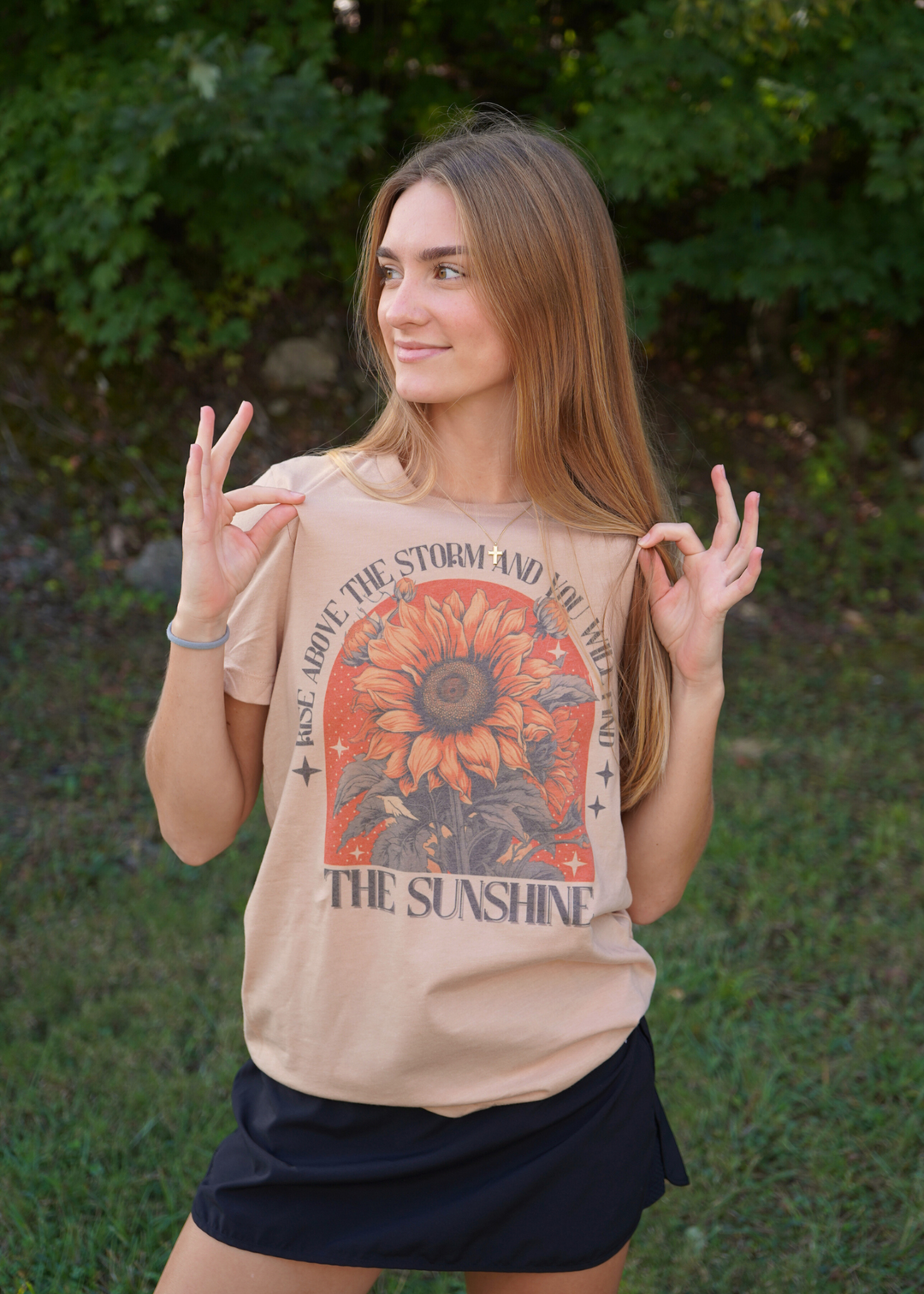 RISE ABOVE THE STORM SUNFLOWER TEE