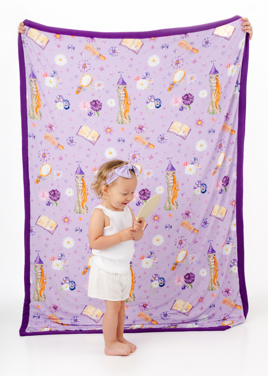 Rapunzel Large Quilted Bamboo Blanket