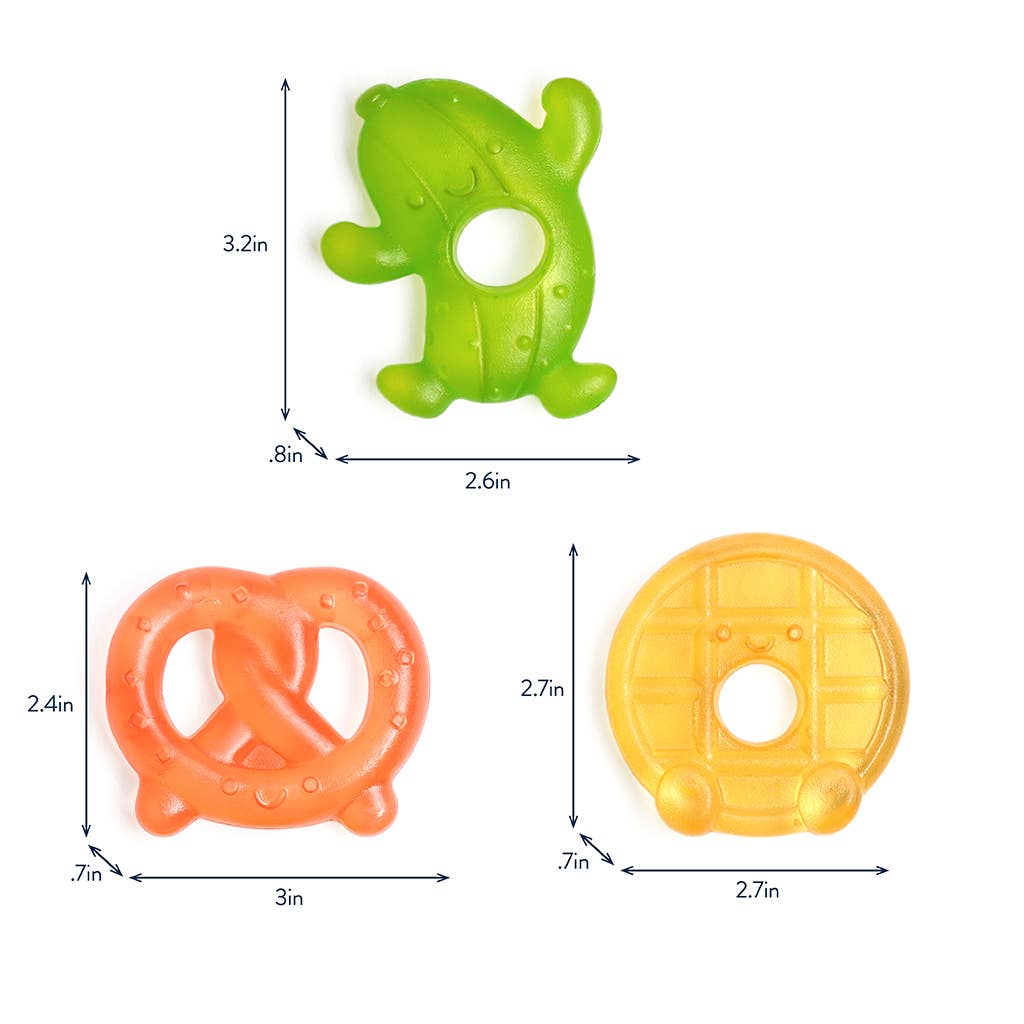 Cutie Coolers™ Water Filled Teethers (3-pack) Silly Foods