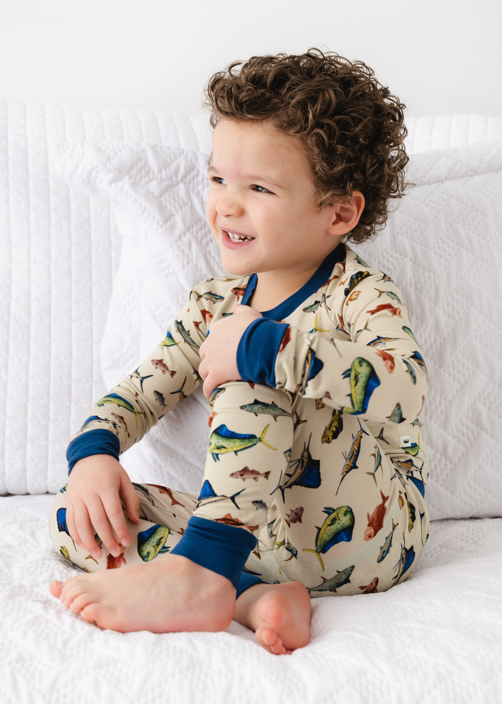 Deep Sea Fishing Bamboo Pajama Set