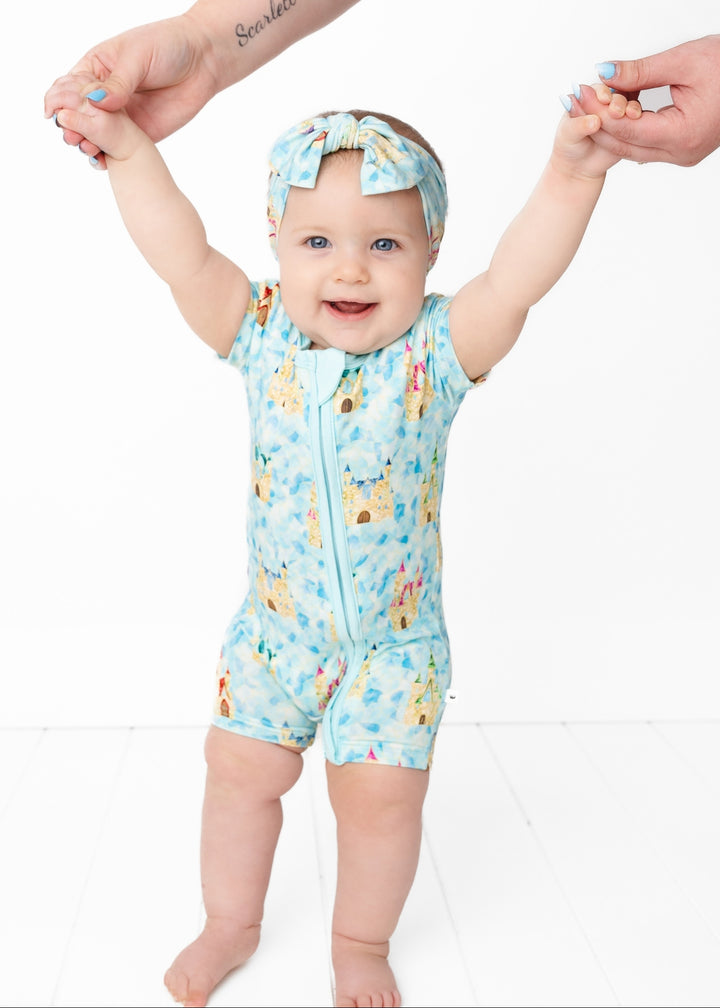 Castles Stained Glass Shortie Romper