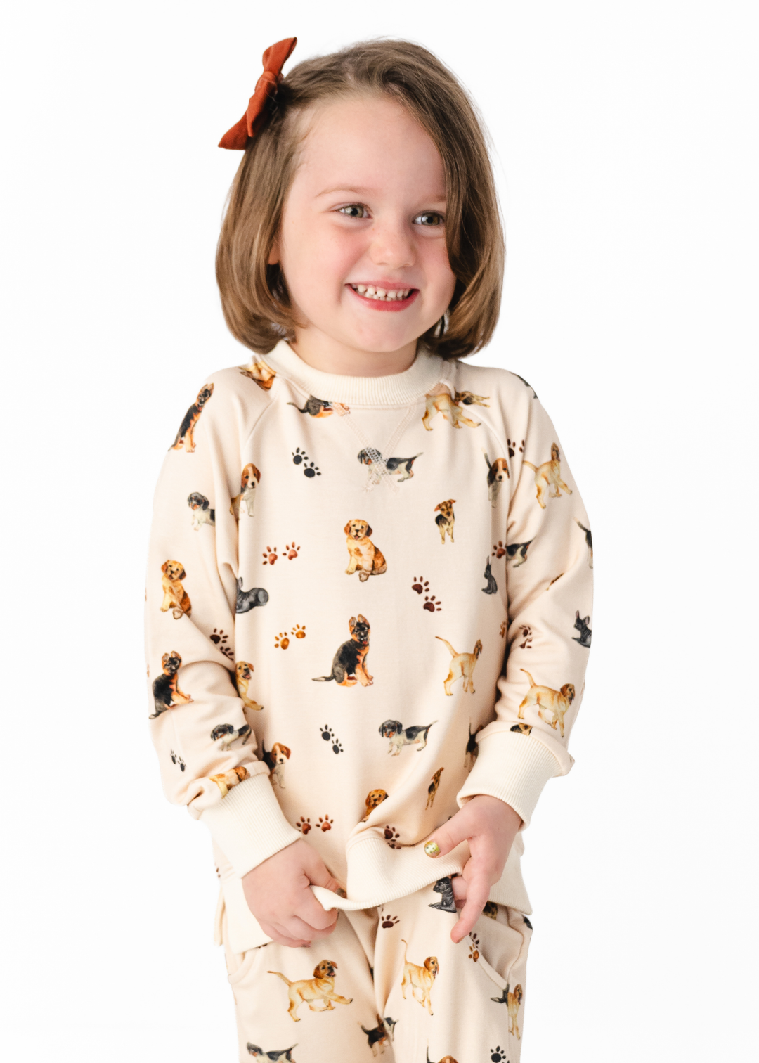 Puppies and Paw Prints Kids Bamboo Jogger Set