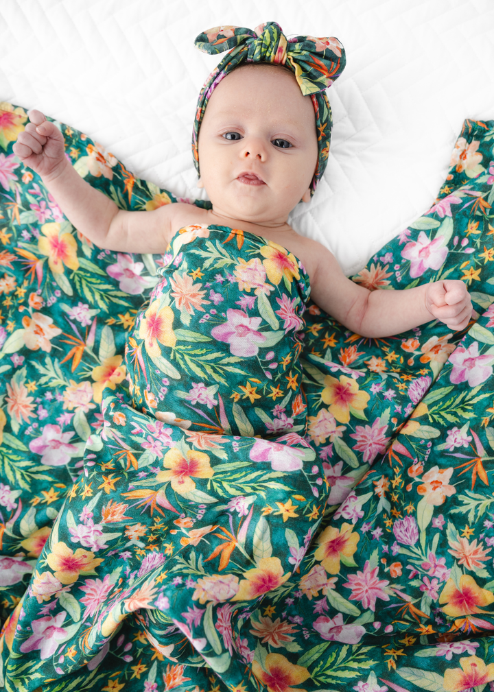 Ashley Floral Swaddle Blanket