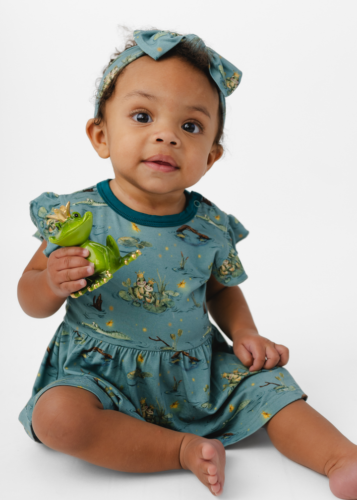 Frog Prince Baby Flutter Dress