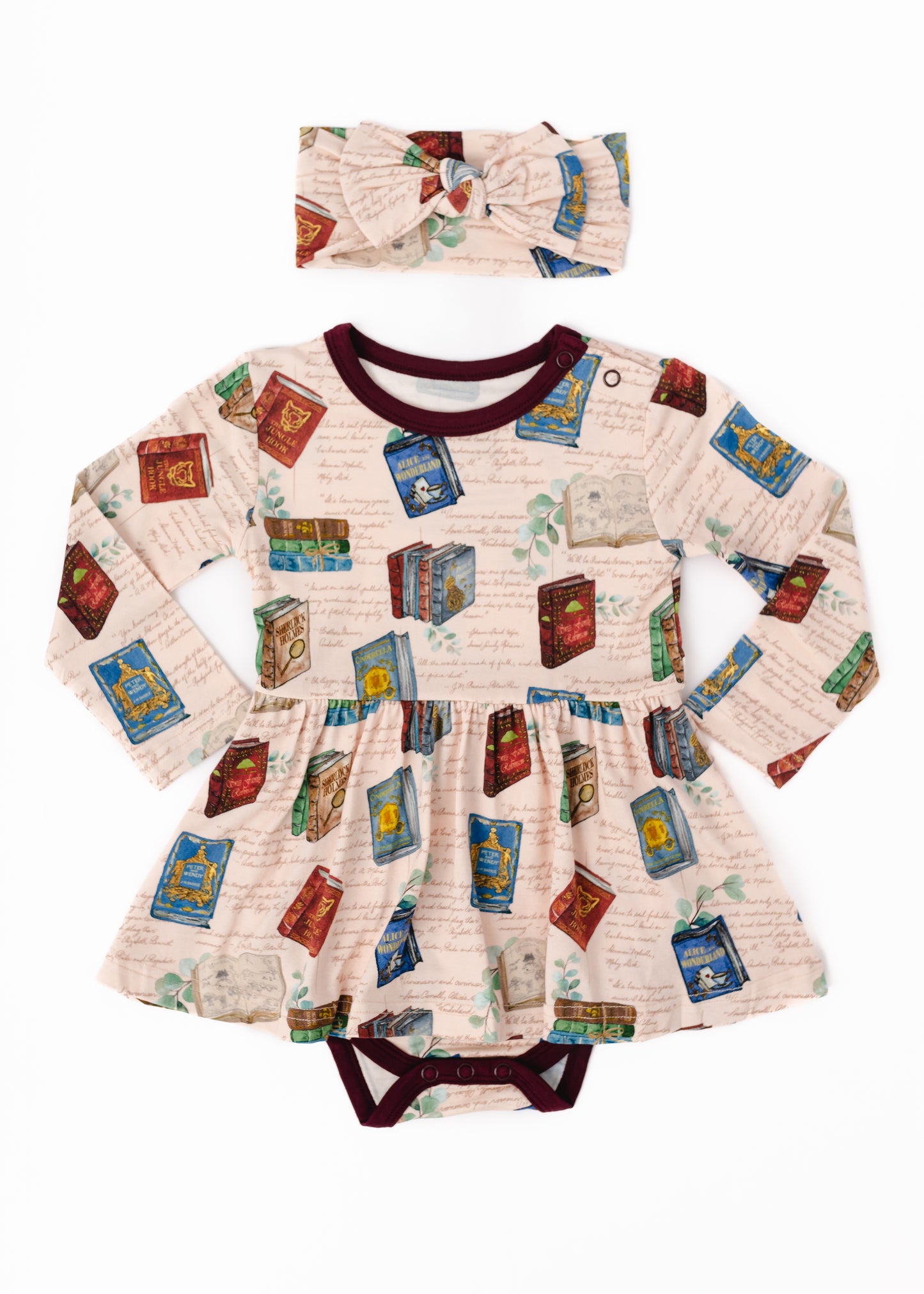 Classic Books Long Sleeve Baby Dress