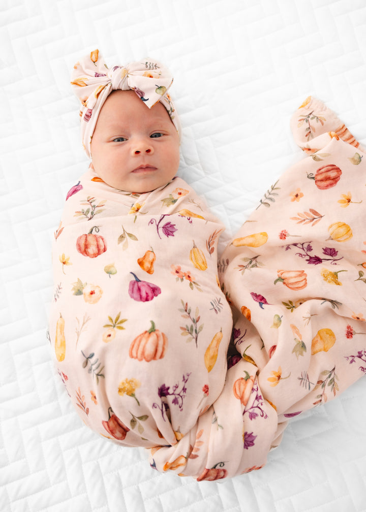 Pretty Pumpkins Swaddle Blanket