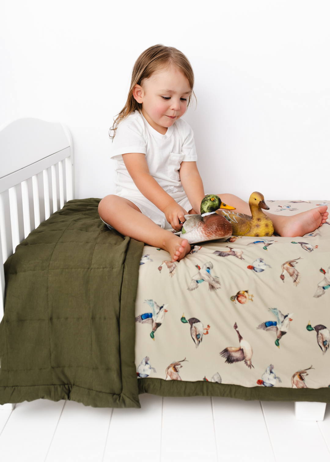 Duck Duck Goose Large Quilted Bamboo Blanket