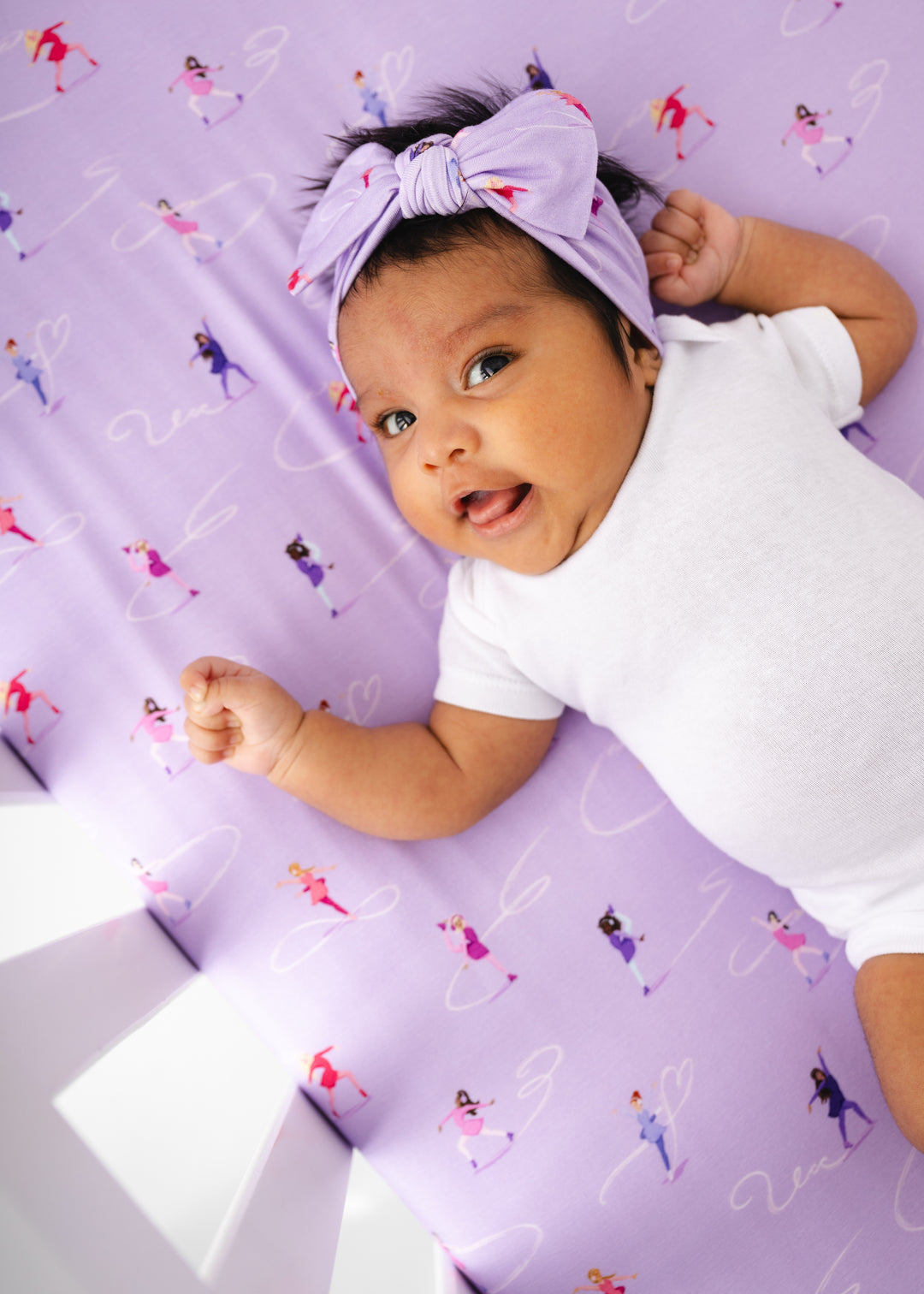 Ice Skating Bamboo Crib Sheet