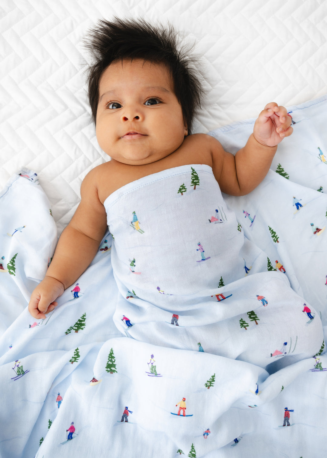 Skiing Swaddle Blanket
