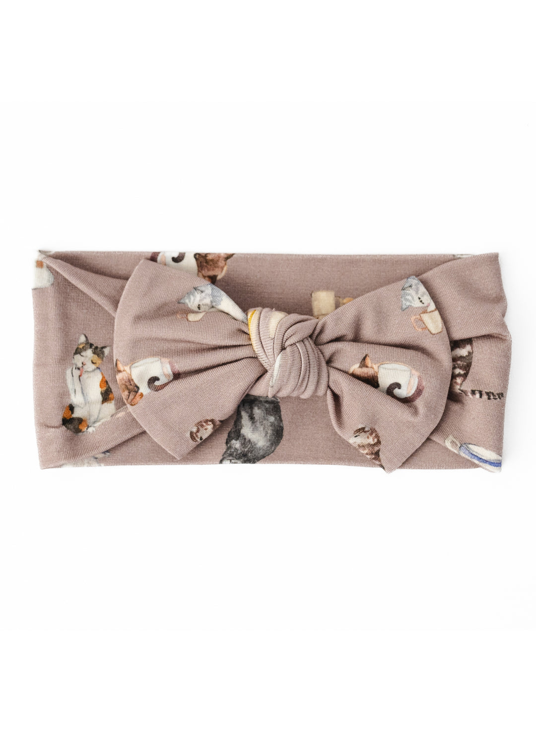 Cats and Coffee Hair Bow