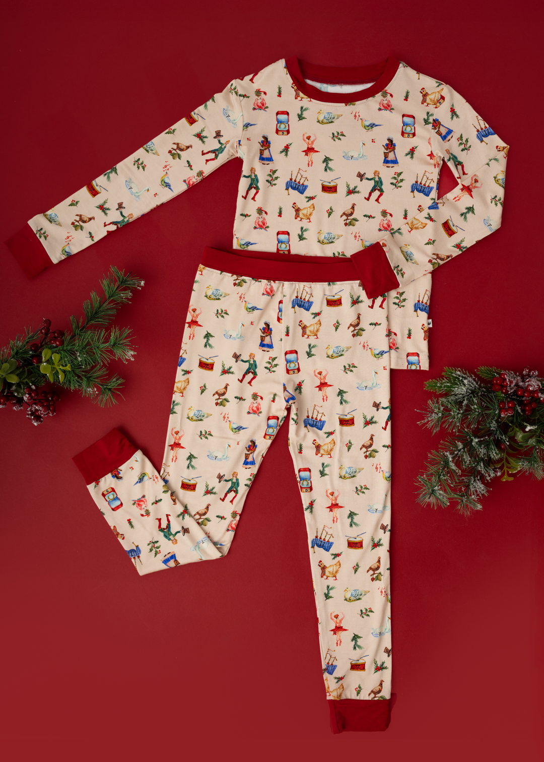 12 Days of Christmas Bamboo Kids Jammies