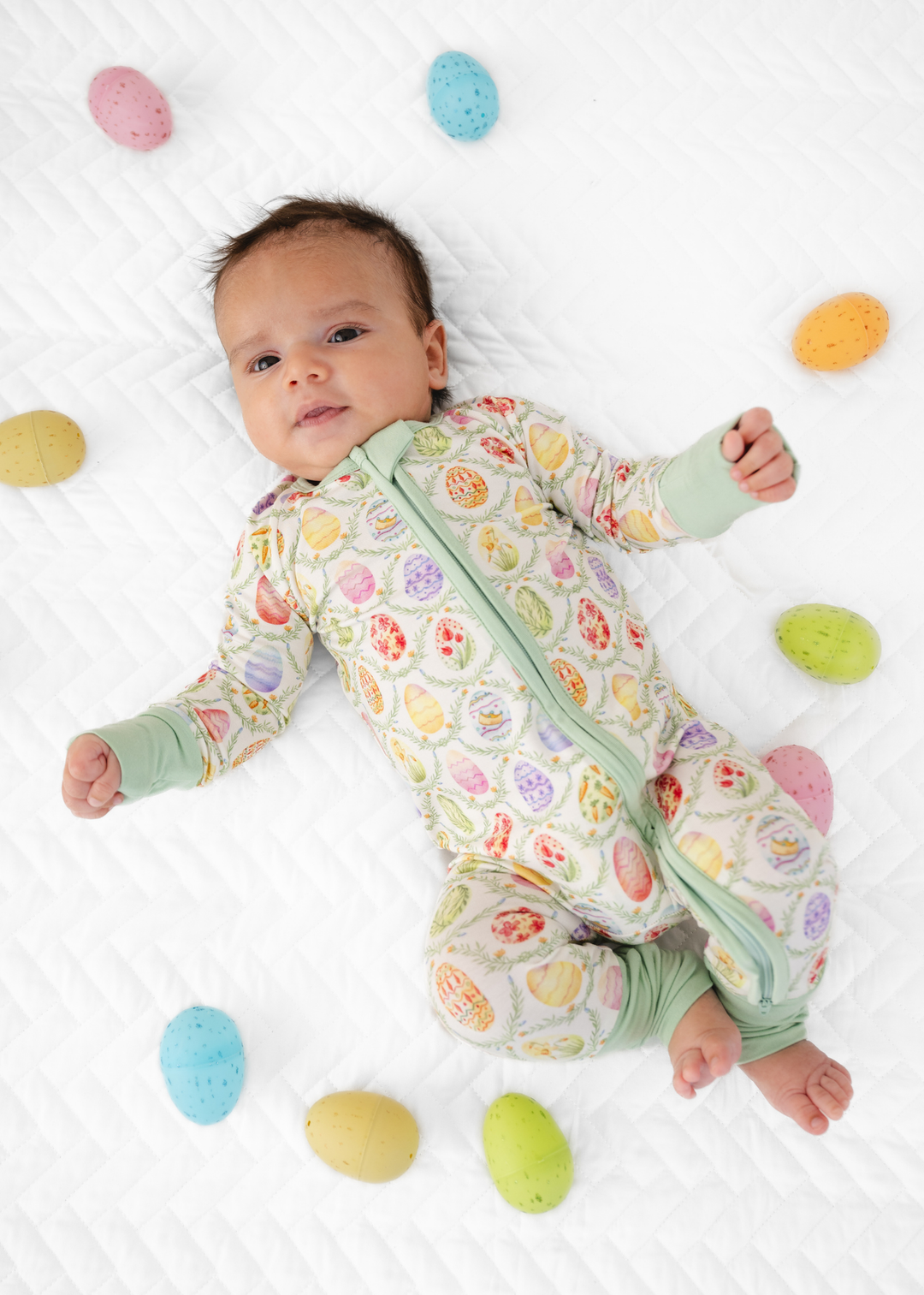 Easter Eggs Bamboo Zippered Sleeper