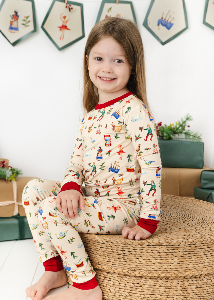12 Days of Christmas Bamboo Kids Jammies