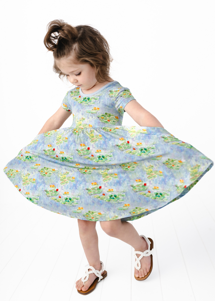 Water Lilies Twirl Dress