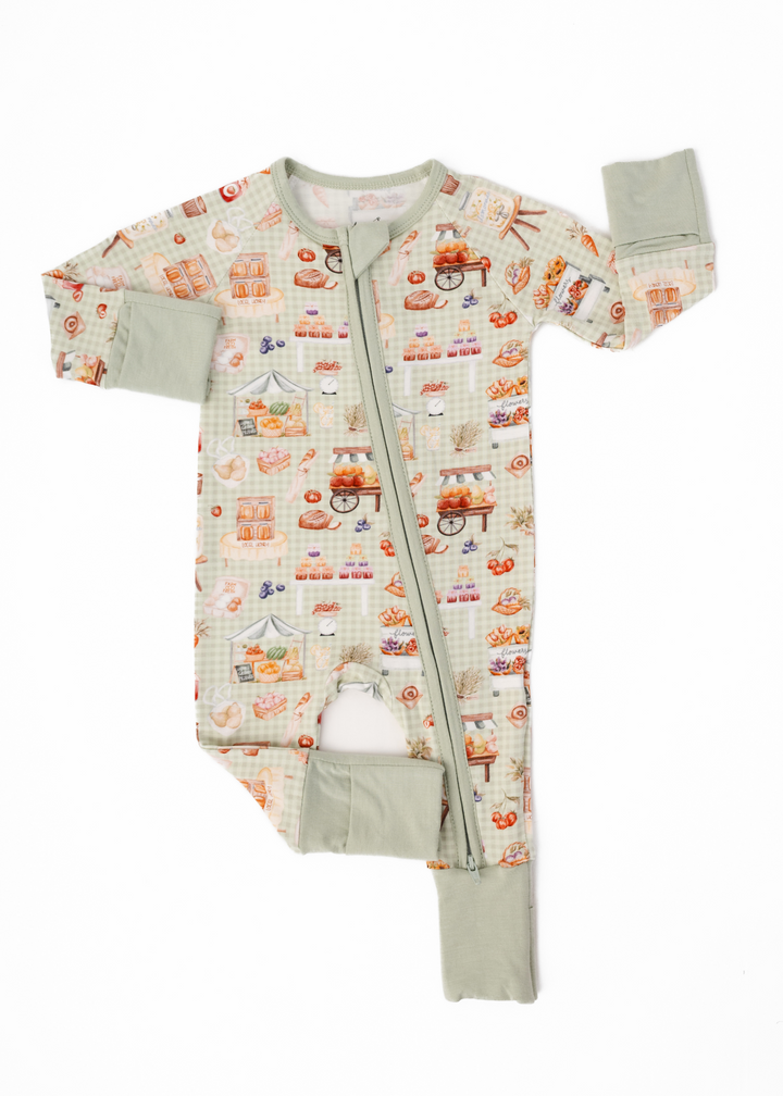 Farmer's Market Bamboo Zippered Sleeper