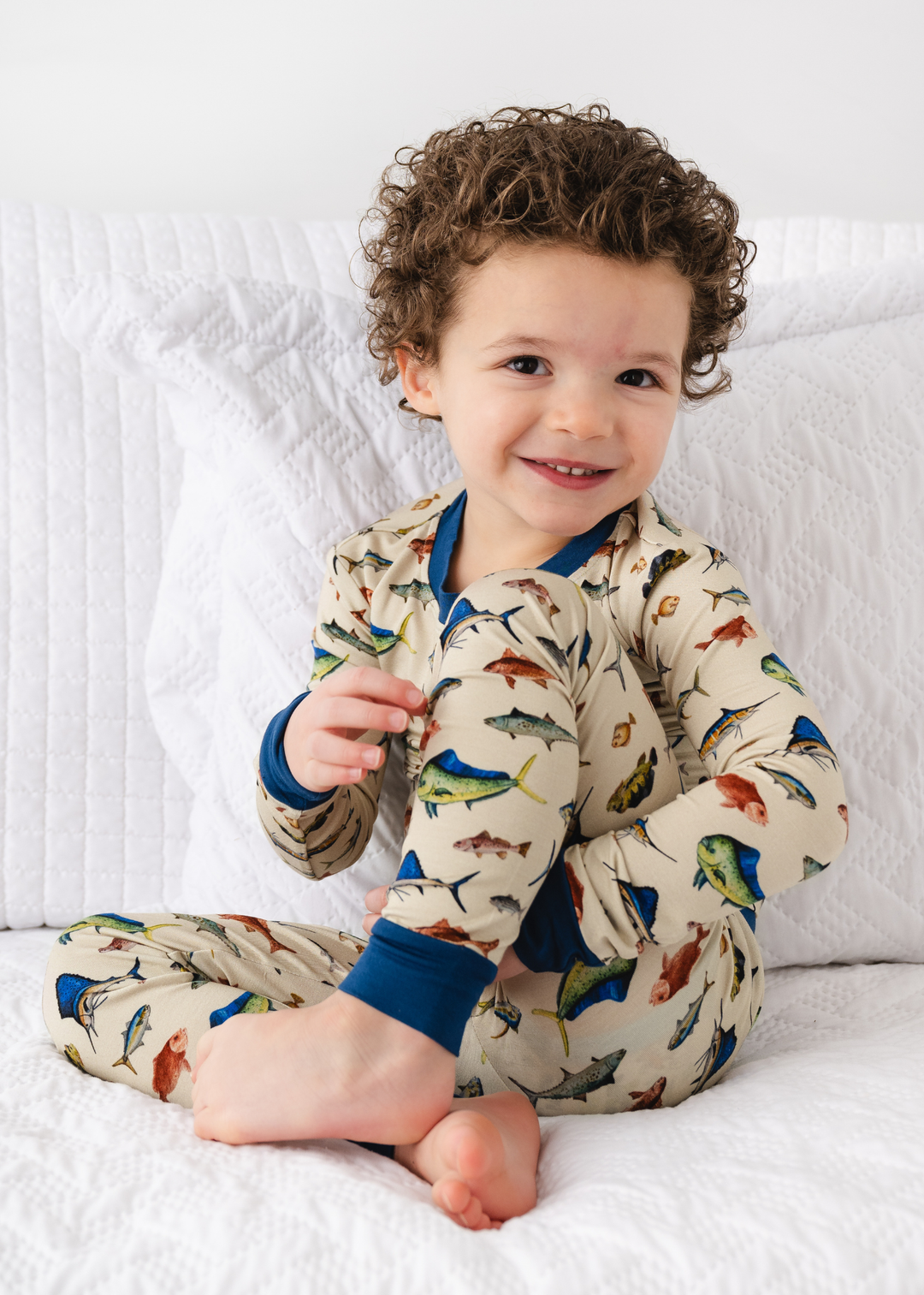 Deep Sea Fishing Bamboo Pajama Set