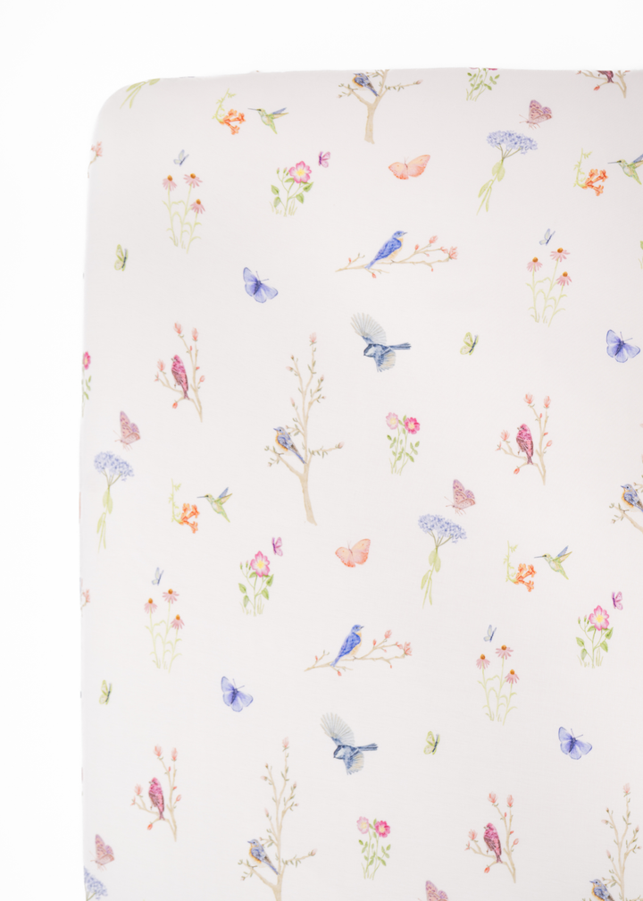 Willow Garden Bamboo Crib Sheet