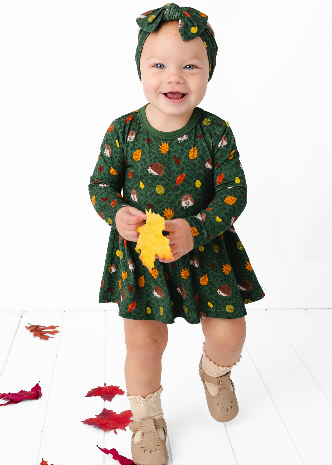 Hedgehogs Bamboo Baby Dress
