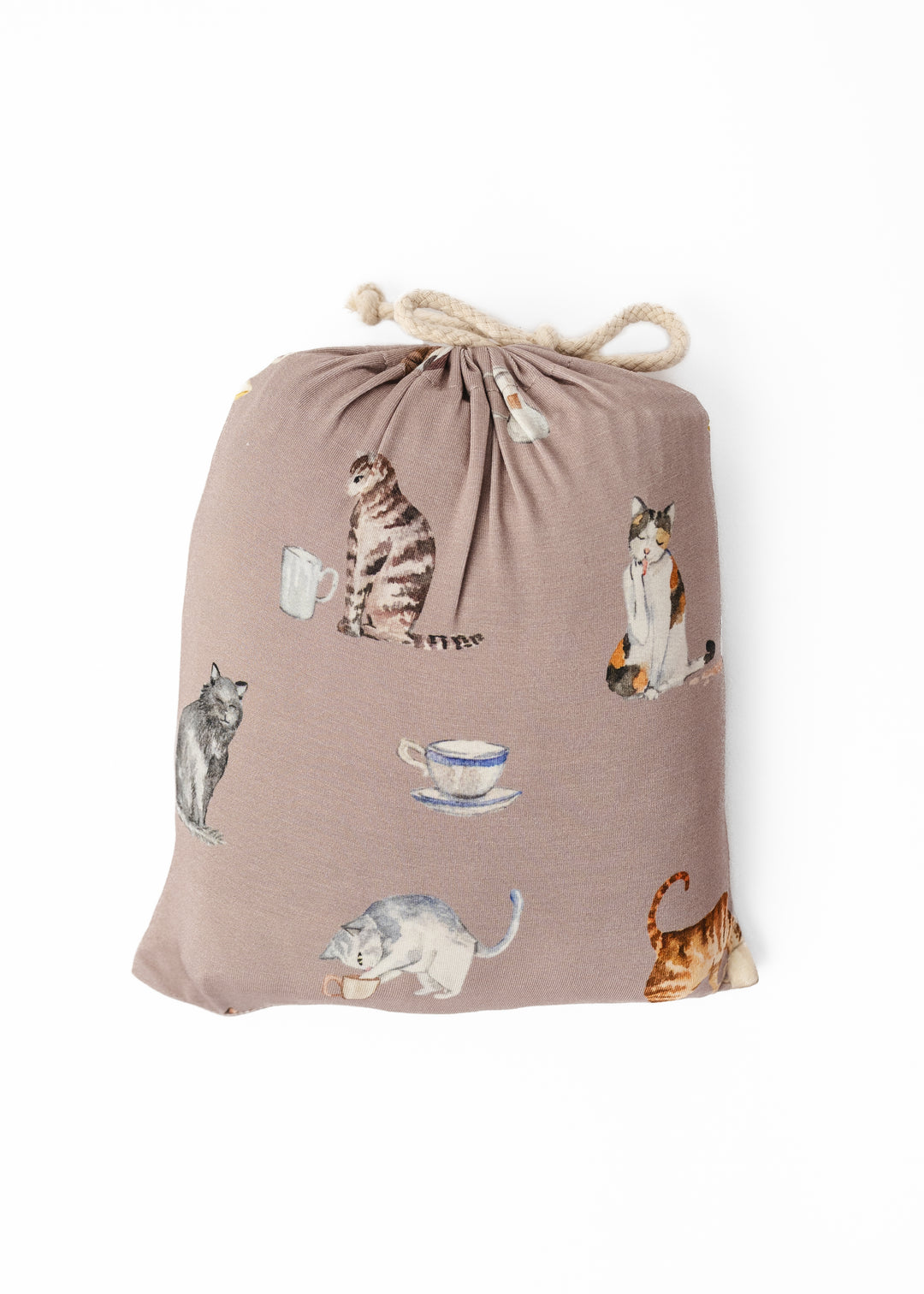 Cats and Coffee Bamboo Crib Sheet