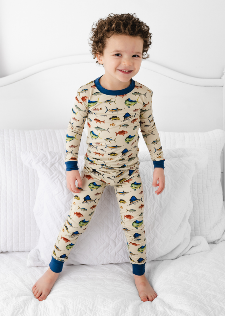 Deep Sea Fishing Bamboo Pajama Set