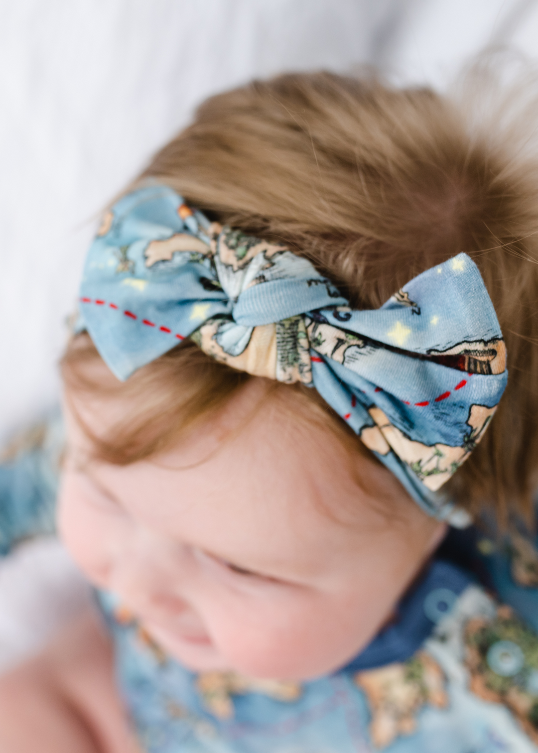 Neverland Map Hair Bow