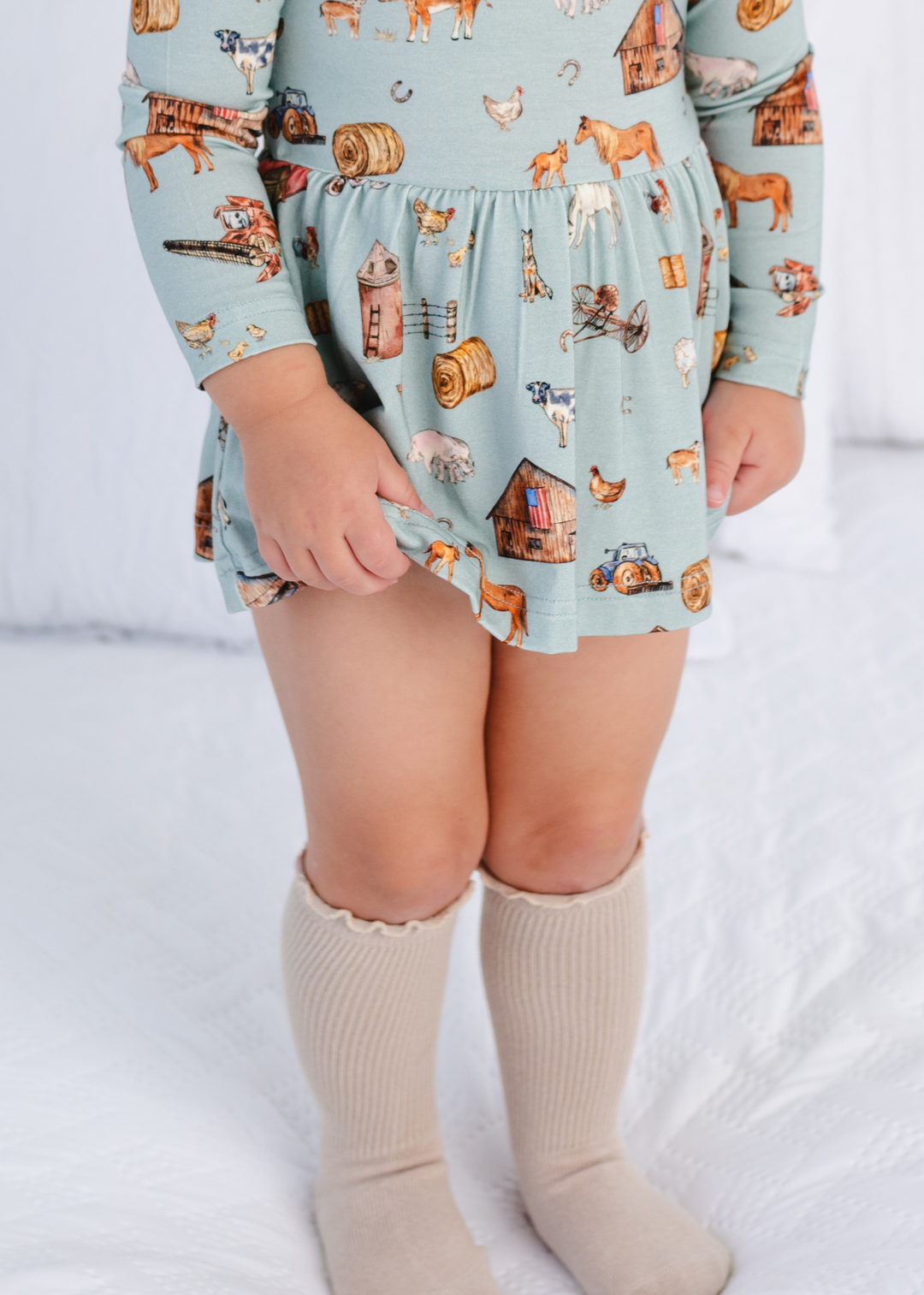 The Farm Long Sleeve Baby Dress