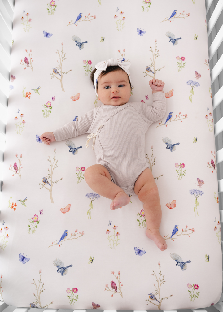 Willow Garden Bamboo Crib Sheet