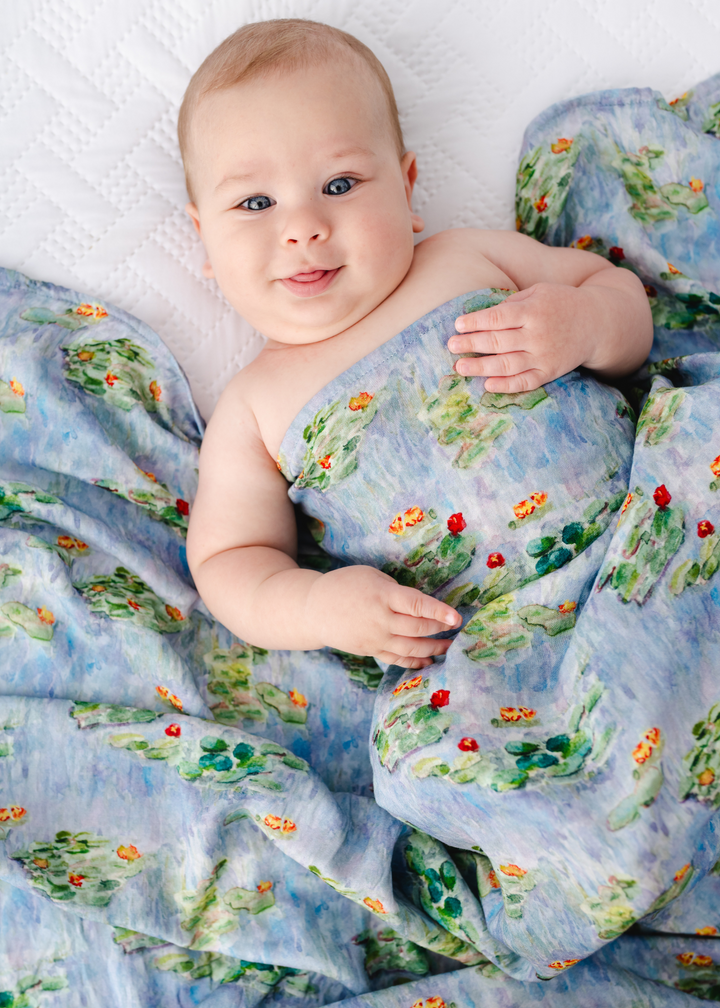 Water Lilies Swaddle Blanket