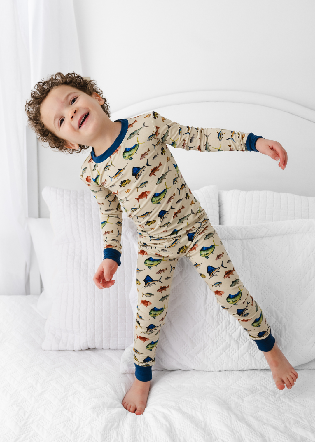 Deep Sea Fishing Bamboo Pajama Set