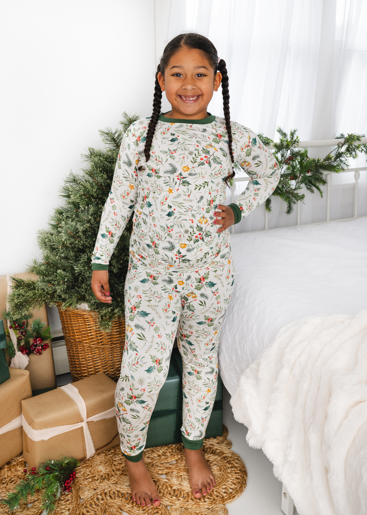 Holly Jolly Christmas Bamboo Kids Jammies