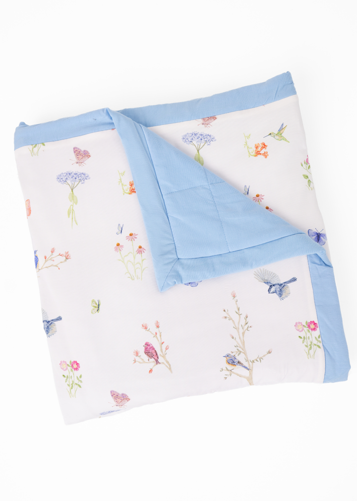Willow Garden Large Quilted Bamboo Blanket