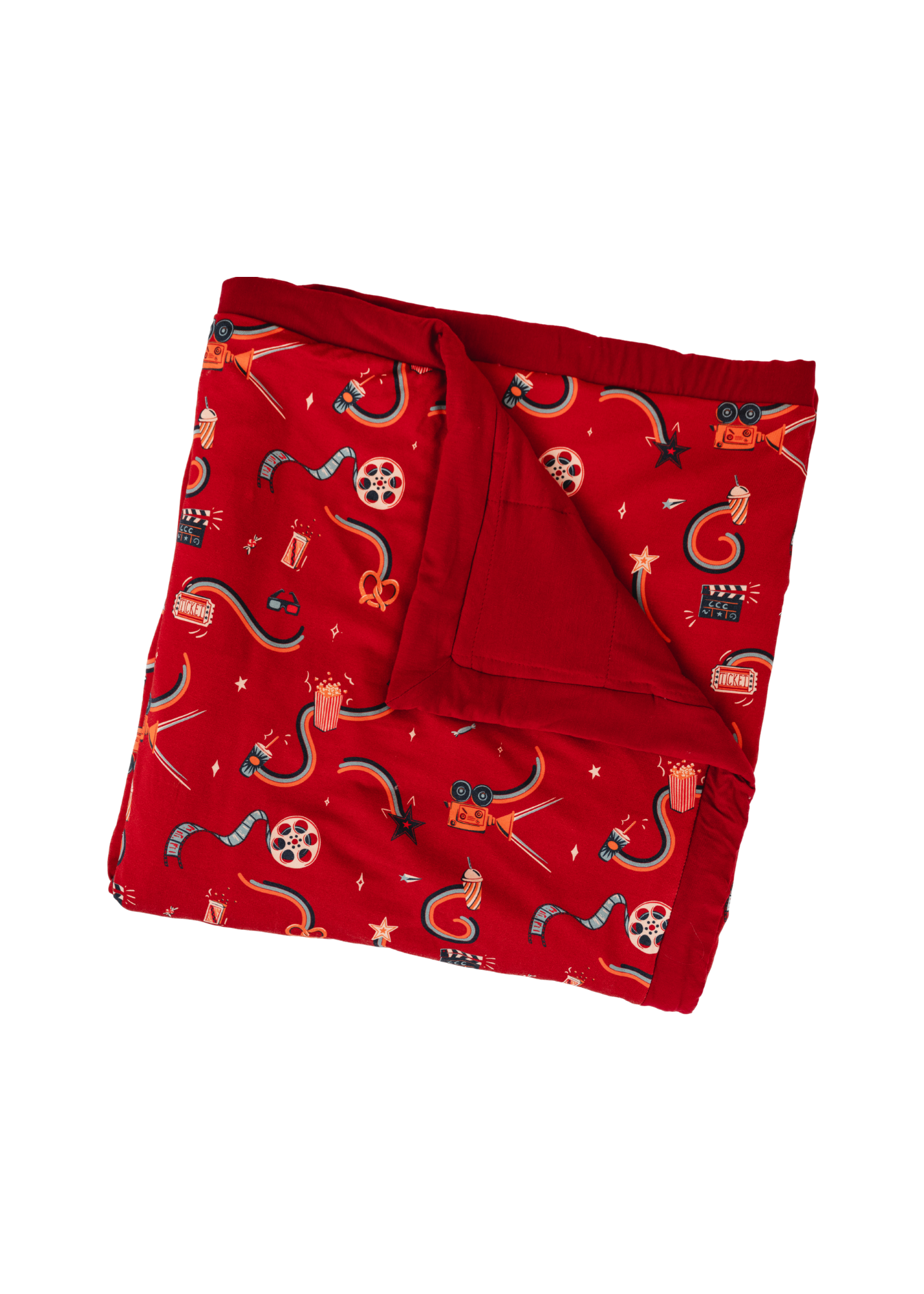 Movie Night Large Quilted Bamboo Blanket