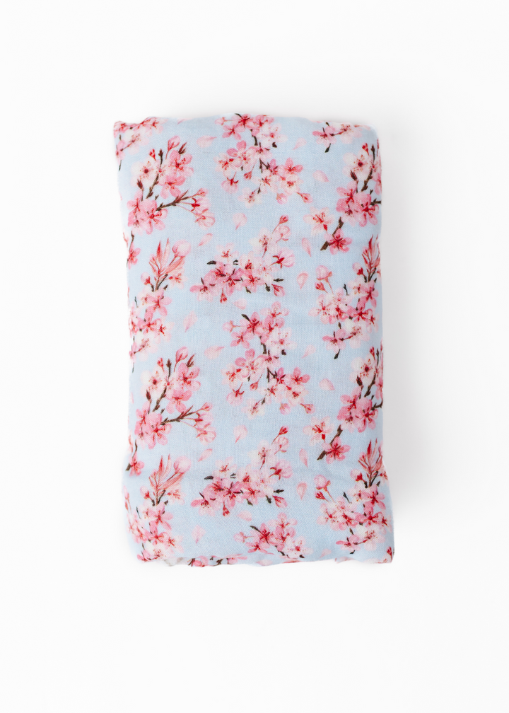 Cherry Blossom Swaddle Blanket