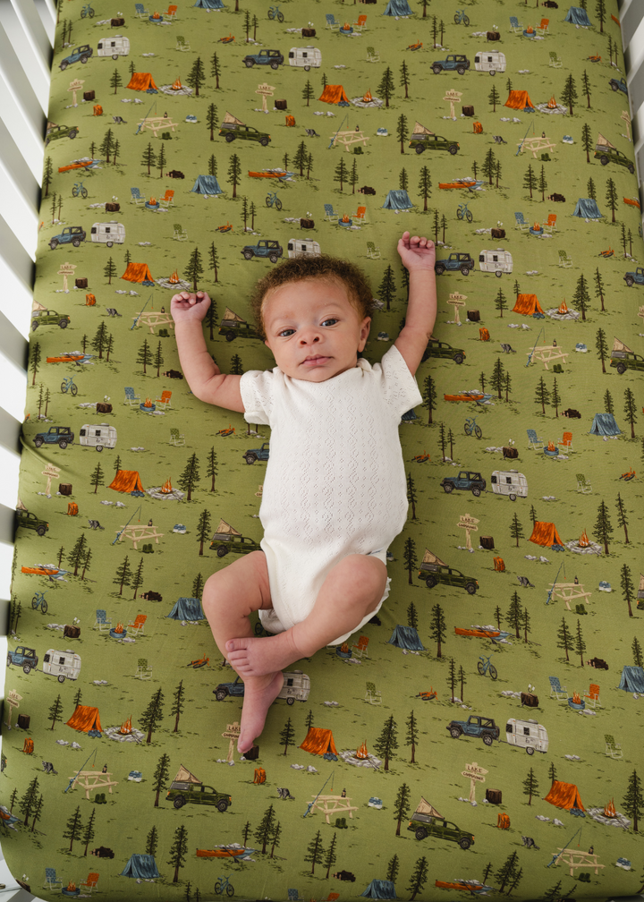 Camping Bamboo Crib Sheet