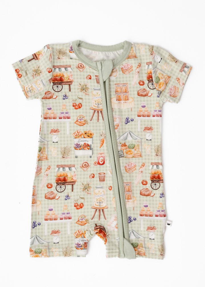 Farmer's Market Bamboo Shortie Romper