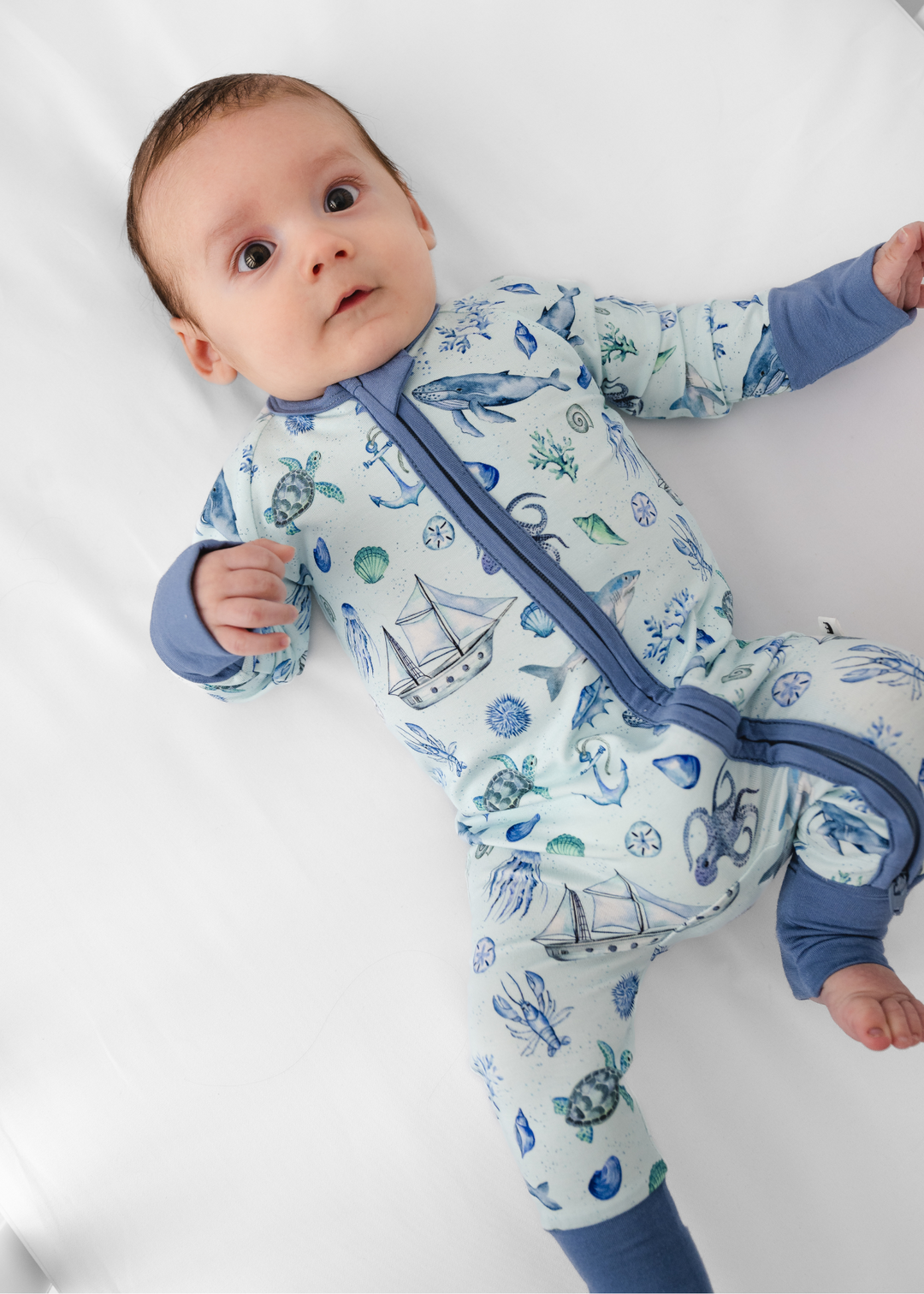 Sea Creatures Bamboo Zippered Sleeper